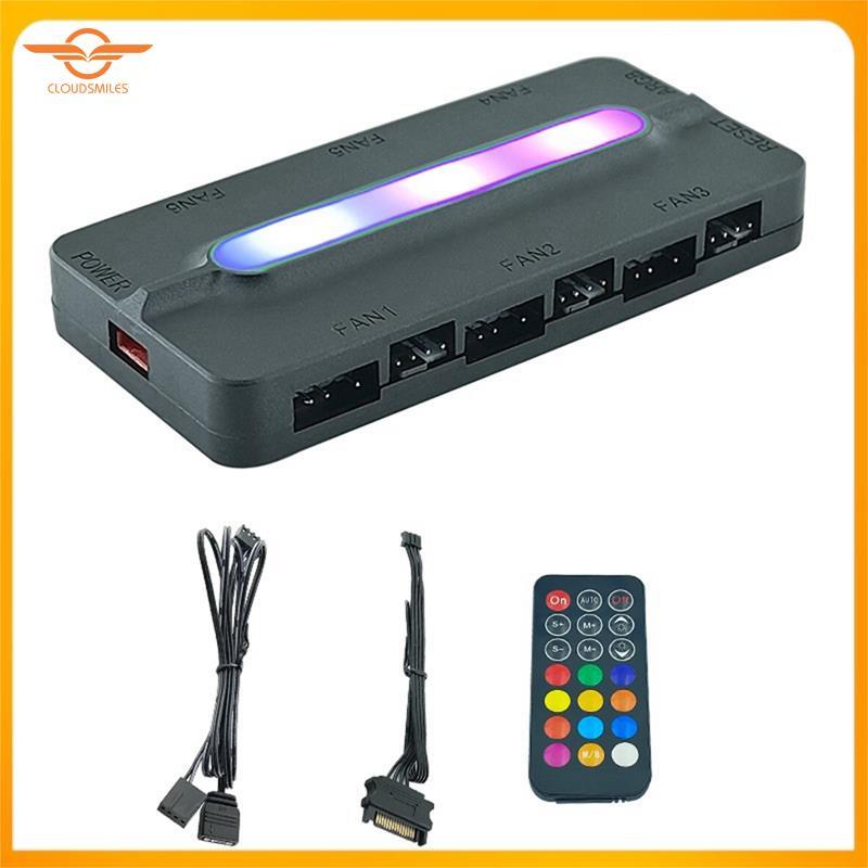 [CloudsMiles] ARGB Controller 5V/3Pin ARGB 4Pin Fan PWM HUB PWM ARGB Fan Hub ARGB Hub Splitter for C