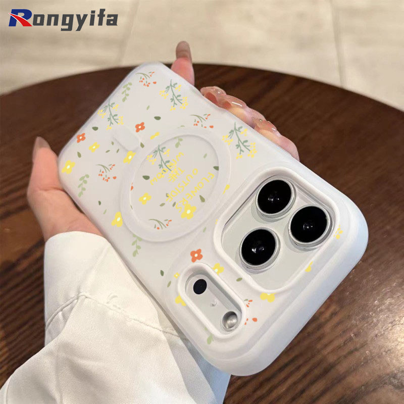 ดอกไม้หรูหราเคสโทรศัพท์แม่เหล็กสําหรับ ให้เกียรติ 600 มือโปร เล็กน้อย 500 สมาร์ทปกสีลูกกวาดน่ารัก 2 ใน 1 ปลอกชาร์จไร้สาย