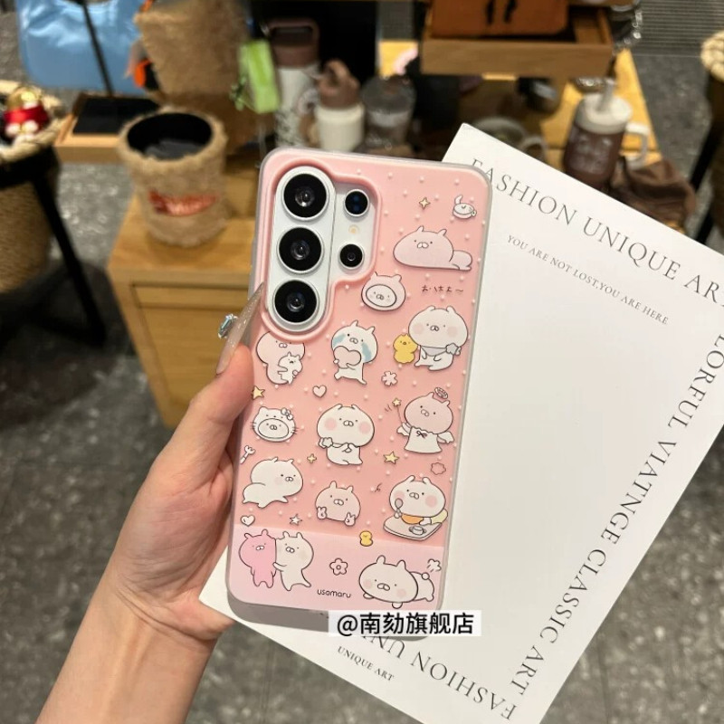เหมาะสําหรับ Samsung s26ultra เคสโทรศัพท์สไตล์ใหม่ s25u Jelly เคสป้องกัน s24plus Super Nice กันกระแทก s23 + น่ารักที่ไม่ซ้ํากัน s22u คือ s21fe สีชมพู a52a55a17a16a07