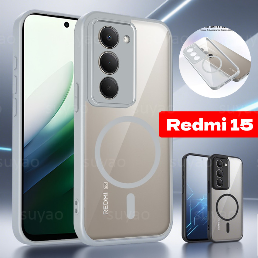 สําหรับ Redmi 15 5G 4G 2026 เคสโทรศัพท์แม่เหล็ก Frosted