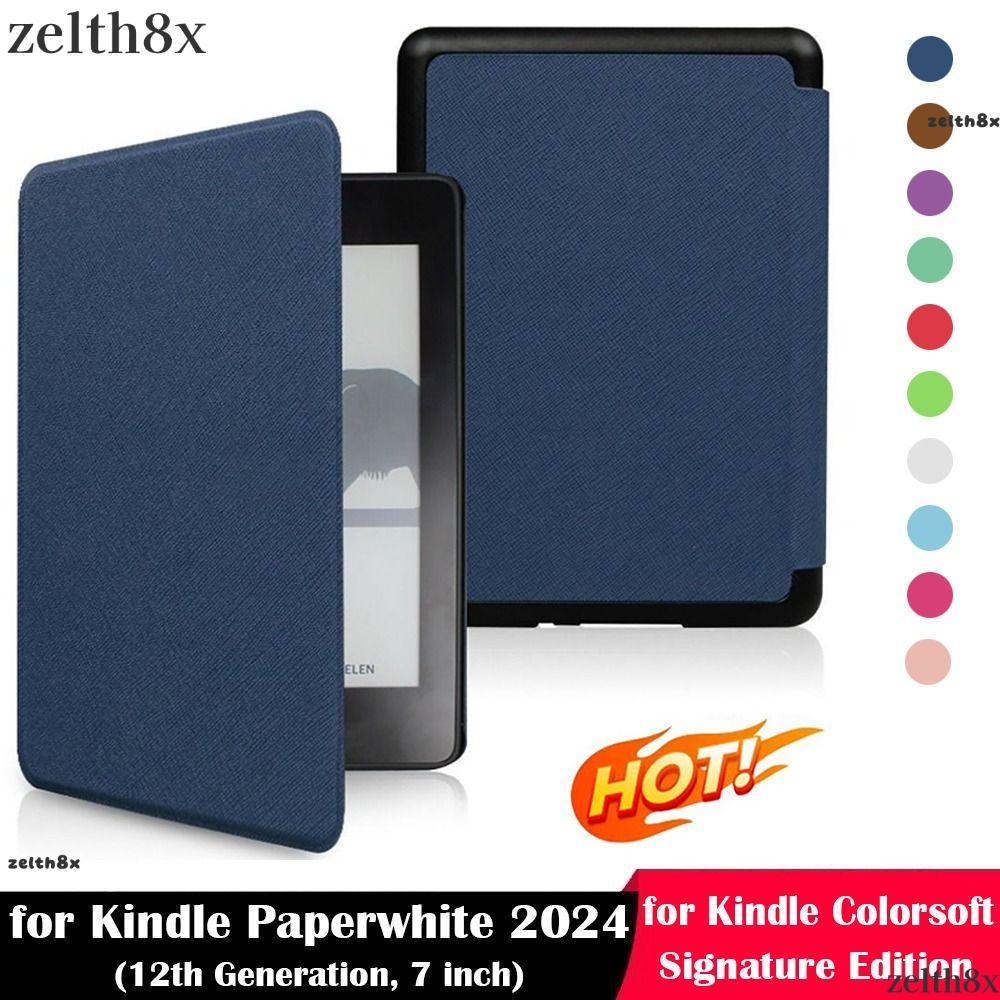 ZELTH eReader , PU หนัง Auto Wake/Sleep Colorsoft Cover, Anti Scratch สีสัน SA569P KPW6 เกราะป้องกัน