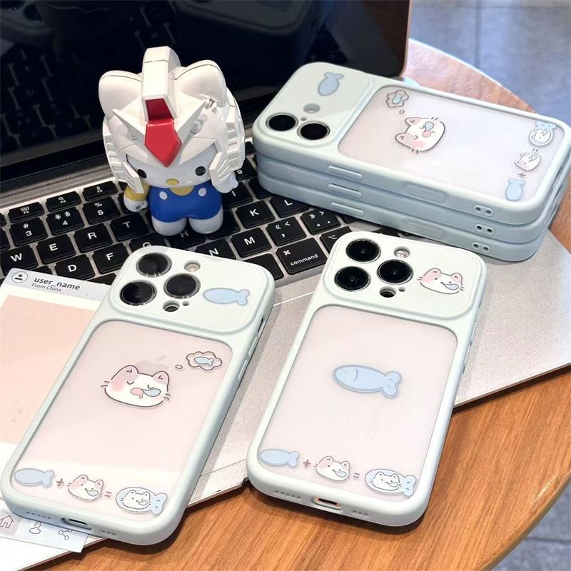 เคส 2-in-1 ลายแมวน่ารัก เข้ากันได้กับ iPhone 17 16 15 Pro Max