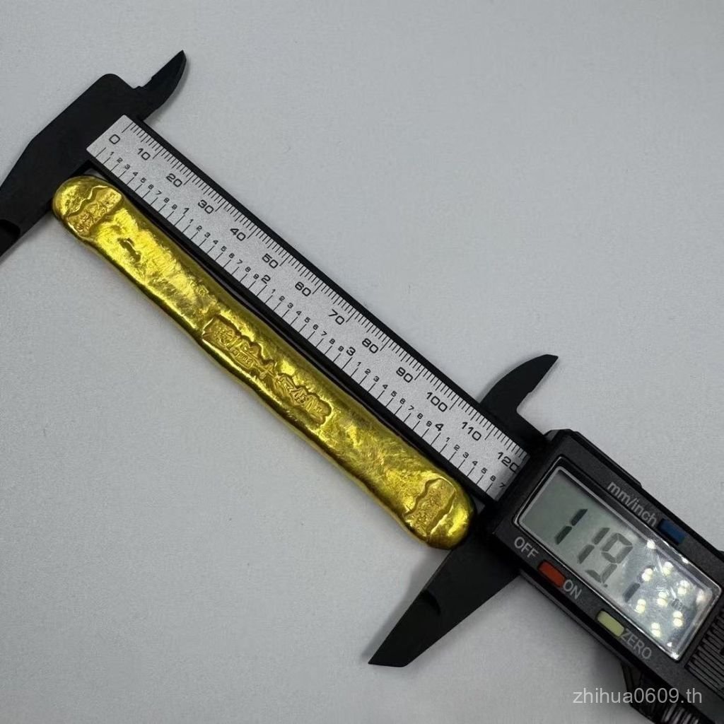 ทองเหลืองโบราณ Erlang Gold Bar Gold Ingot Gilt โบราณโบราณคอลเลกชันของแข็ง 7.9 Shifen