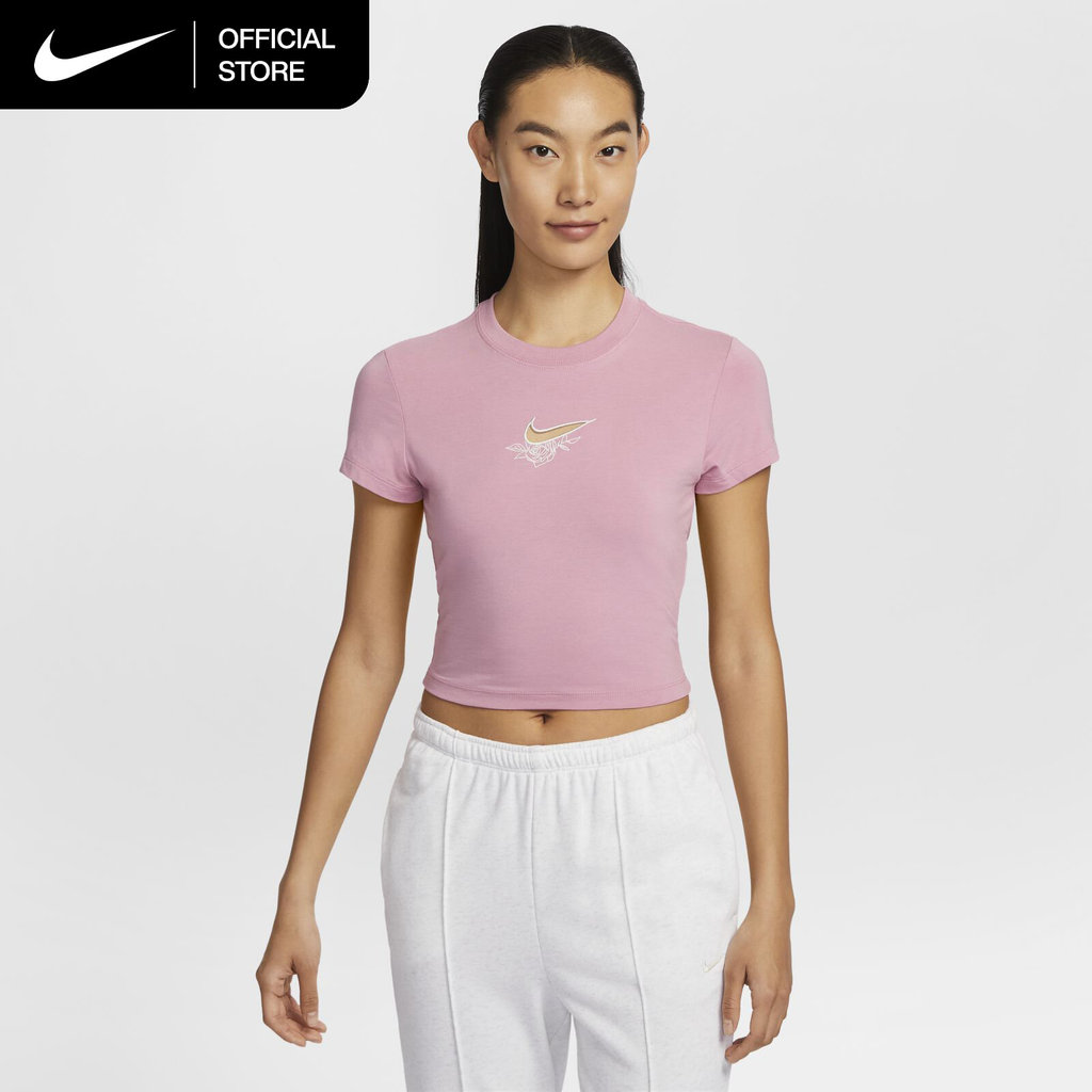 Nike Women's Sportswear Chill Knit Slim Cropped T-Shirt - Elemental Pink [HF9535-699]