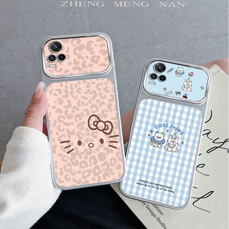 เหมาะสําหรับ VIVO V21 5G VIVO V21 PRO VIVO V20 PRO ใหม่ 3D พิมพ์สีรูปแบบ frosted เงินเคสโทรศัพท์ 007