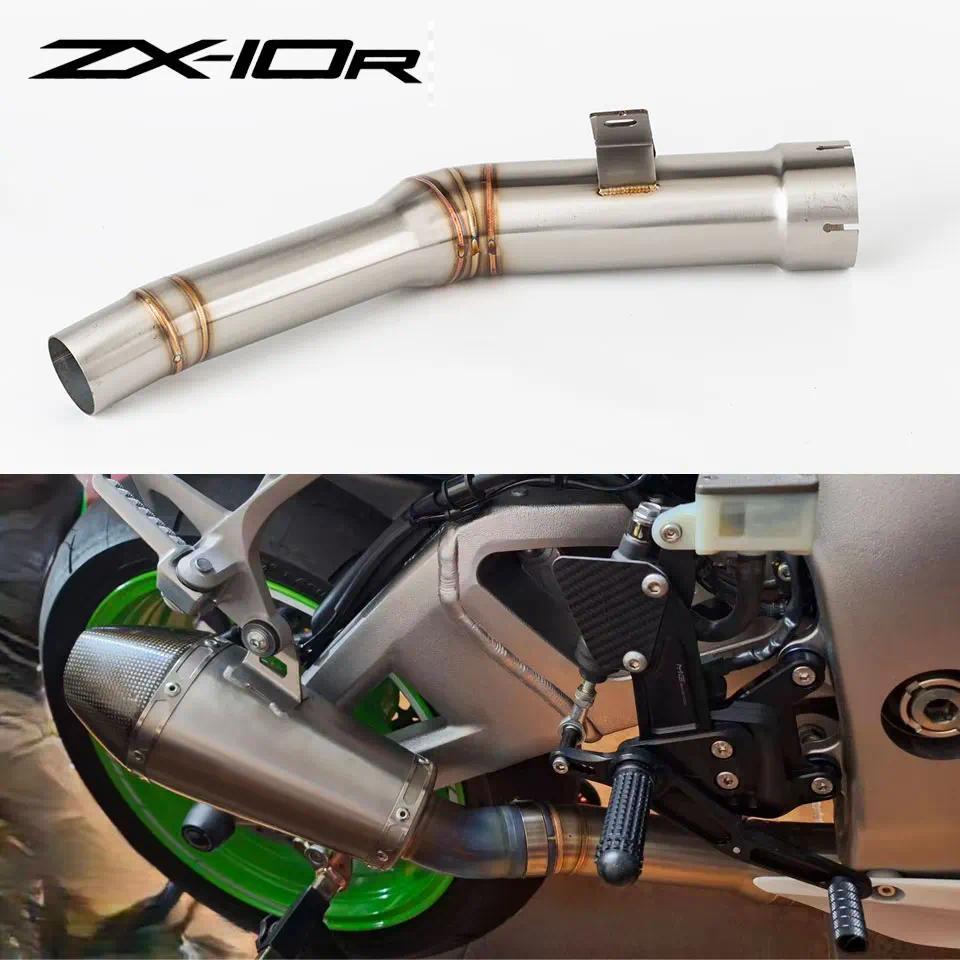 EM ระบบไอเสียรถจักรยานยนต์สําหรับKAWASAKI ZX-10R ZX10R ZX 10R 2021-2024 Mid Linkท่อEscapeเชื่อมต่อOr