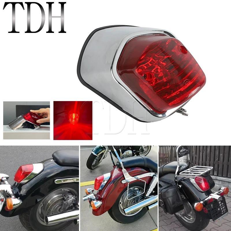 MJ Motorcycle Taillight Brake Light For Harley Yamaha V-Star Honda VT GL Suzuki Boulevard C50/90 M50