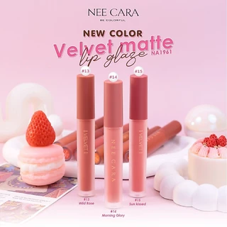 NEE CARA | NA1961 นีคาร่า ลิปสติก ลิปแมท เวลเวท เนื้อกำมะหยี่ VELVET MATTE LIP GLAZE