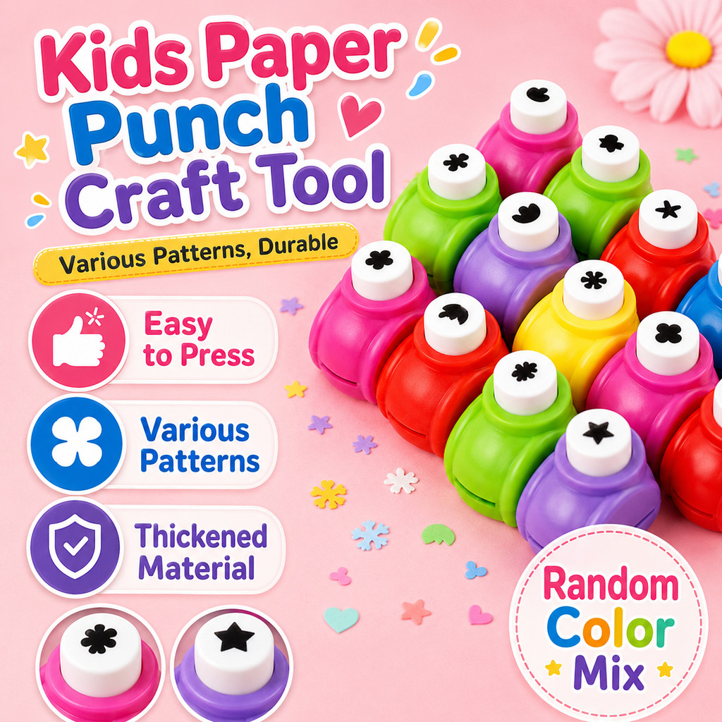 Alat Punch Craft Kids Paper Punch Craft Tool การศึกษา DIY Craft Machine กระดาษสมุดภาพทํามือ