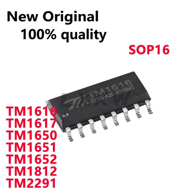 5PCS TM1616 TM1617 TM1650 TM1651 TM1652 TM1812 TM2291 SOP16 ชิปควบคุมไดรฟ์ LED ในสต็อกขายส่ง