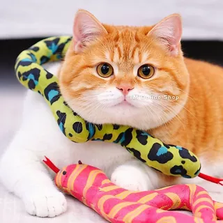ตุ๊กตางูของเล่น ตุ๊กตาหญ้าแมว catnip ของเล่นแมว พร้อมส่งจากไทย