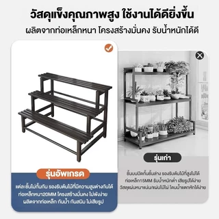 ชั้นวางต้นไม้ โครงเหล็กเคาร์บอน/โครงสแตนเลส รับน้ำหนักได้ 120กก.กันน้ำกันสนิม วางต้นไม้ต่างๆได้มั่นใจ