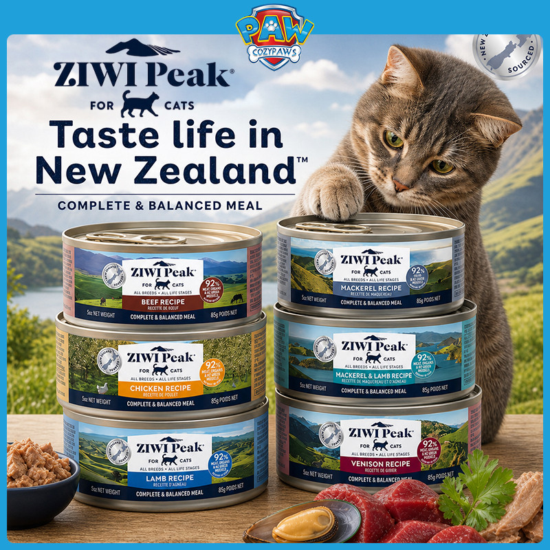 ZIWI Peak อาหารแมวอาหารเปียก Grain Free Complete อาหารแมวโปรตีนสูง All Life Stages 85g 185g