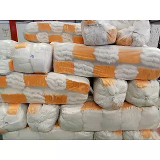 ถุงมือผ้า 700 กรัม สีขาวขอบสีส้ม บรรจุ 1 โหล (12 คู่)