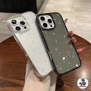 เคส For iPhone 15 13 11 12 14 16 Pro Max เคสใสแบบแวววาว TPU นุ่มสีสันสดใส ดาวห้าแฉกสีสันสดใส Compatible iPhone X XS XR