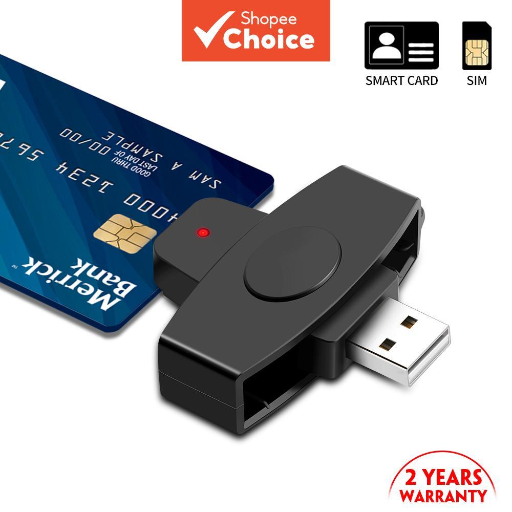 เครื่องอ่านบัตร USB อัจฉริยะ ซิมโคลนเนอร์ อะแดปเตอร์ USB 2.0 รองรับ DINE DNI บัตรประชาชน ธนาคาร EMV SD ภายนอก