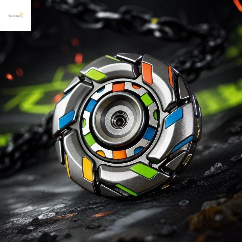 GOURMETGALORE Fidget Spinner, Premium Alloy Deformable Gyro ของเล่น, Mood Buster Mechanical โลหะแม่เหล็ก Smooth Spin Fidget Sliders สํานักงานผ่อนคลาย