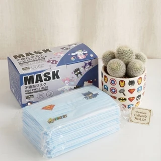 สำหรับเด็ก Face Mask กันฝุ่น กันPM2.5 แมสเด็กลายการ์ตูน 1กล่อง50ชิ้น เนื้อหนา 3ชั้น เลือกลายเองได้