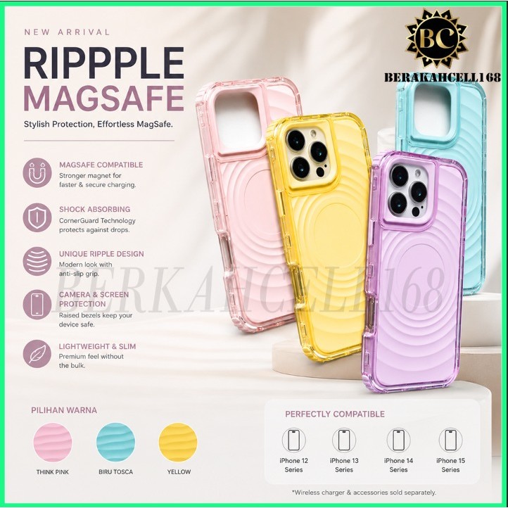 BCL168- ใหม่RIPPLE MAGNETIC BUMPER CASE สําหรับ IPHONE 15 PRO MAX 15 PLUS 15 IPHONE 14 PRO MAX 14 PL