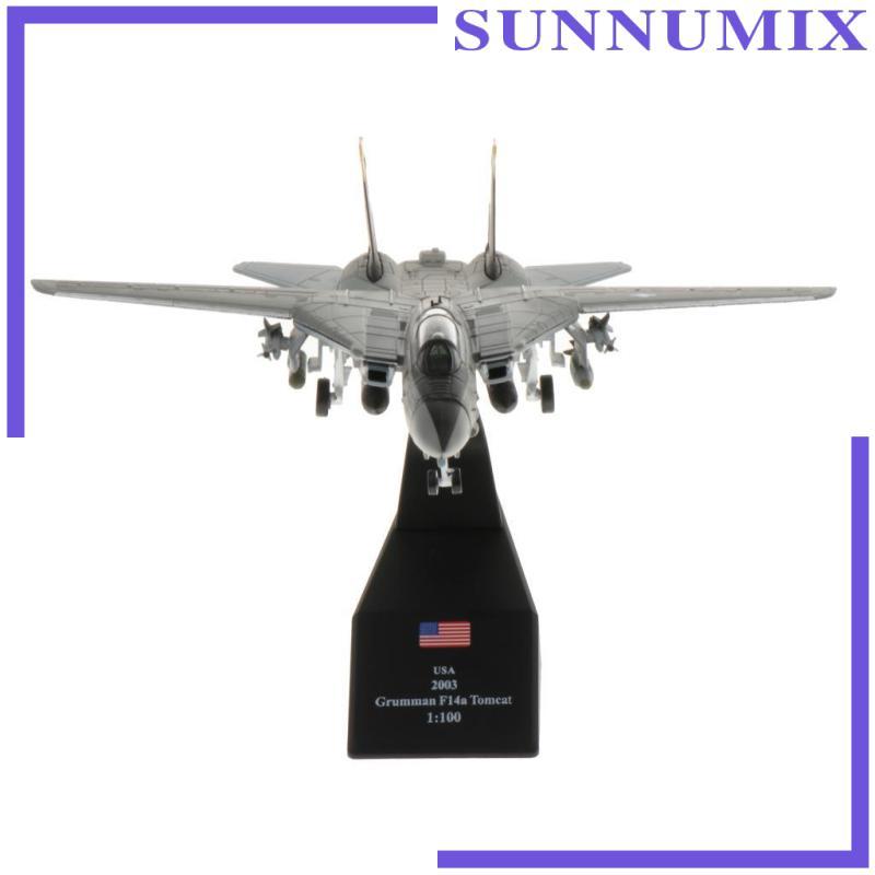 [Sunnimix] 1/100 Scale F-14 Fighter Attack Plane Alloy Fighter Model Diecast Plane Model for Commemo