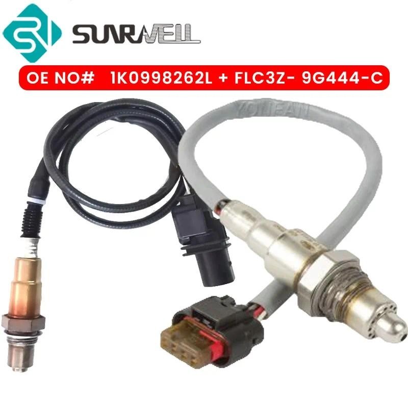 2PCS Air Fuel Ratio เซนเซอร์ออกซิเจน 1K0998262L FLC3Z-9G444-C Up & Downstream สําหรับ Ford AUDI VW G