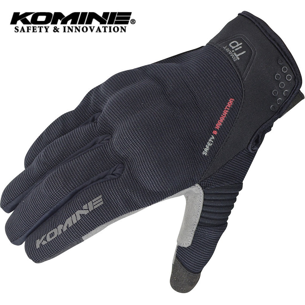 ใหม่Komine GK183 ถุงมือตาข่าย BRAVE ป้องกันหน้าจอสัมผัสถุงมือขี่รถจักรยานยนต์ Komine ถุงมือ EKBW