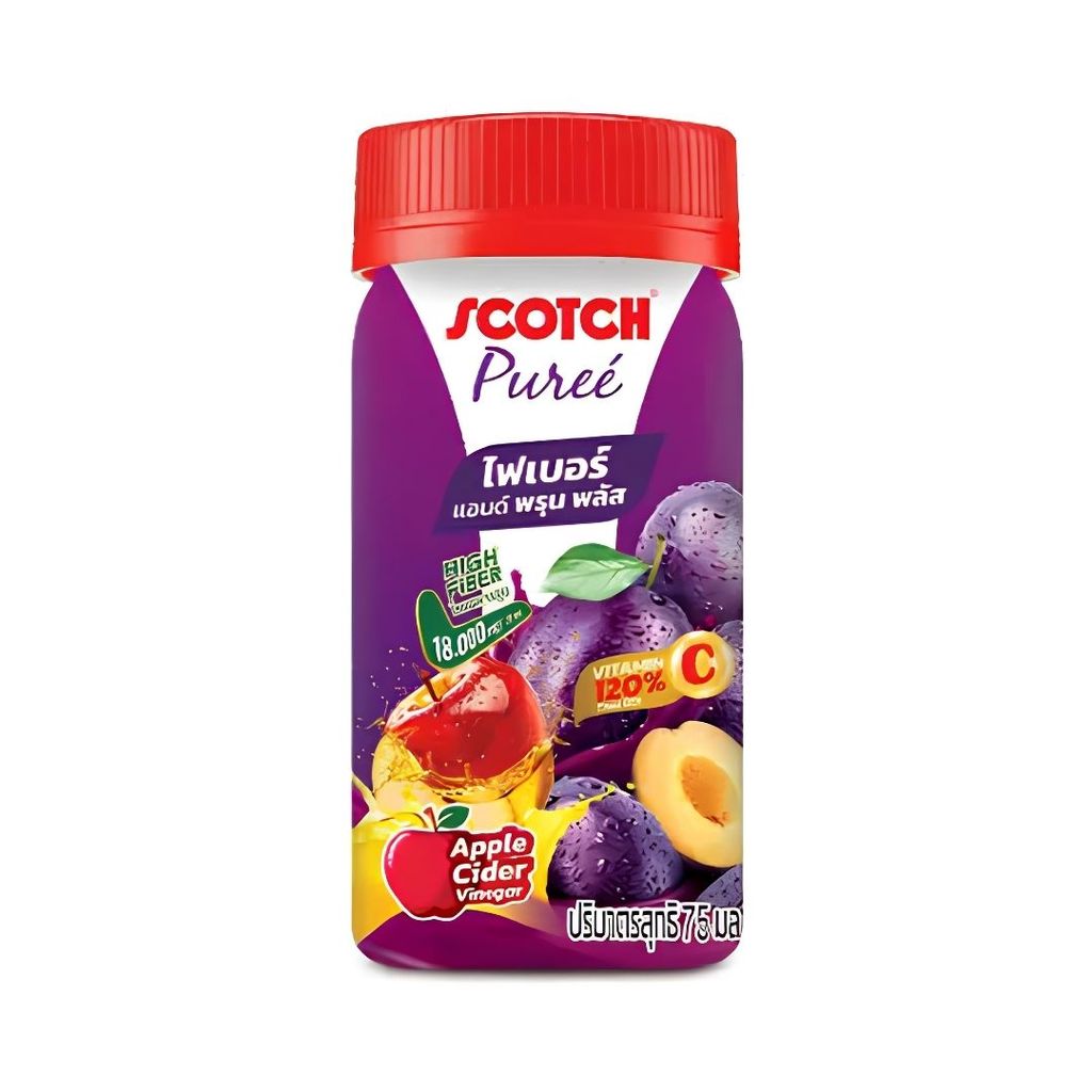 สก๊อต เพียวเร่ไฟเบอร์แอนด์พรุนพลัสสกัดเข้มข้น Scotch Puree Fiber Prune Plus Essence 75ml.