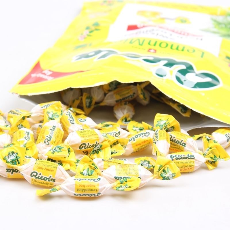 Swiss Ricola Ricola Lemon Mint Lozenges Candy Snacks มาเลเซียนําเข้า Candy Snacks 0720