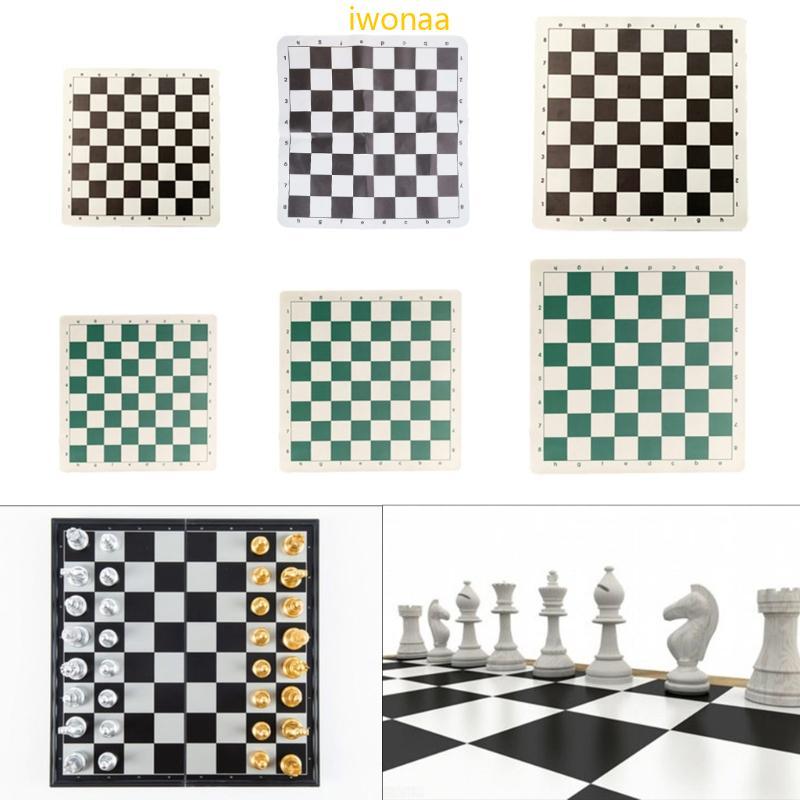 Iwo Roll-up PU Chess Board เสื่อหมากรุกทัวร์นาเมนต์น้ําหนักเบาสําหรับผู้เริ่มต้น
