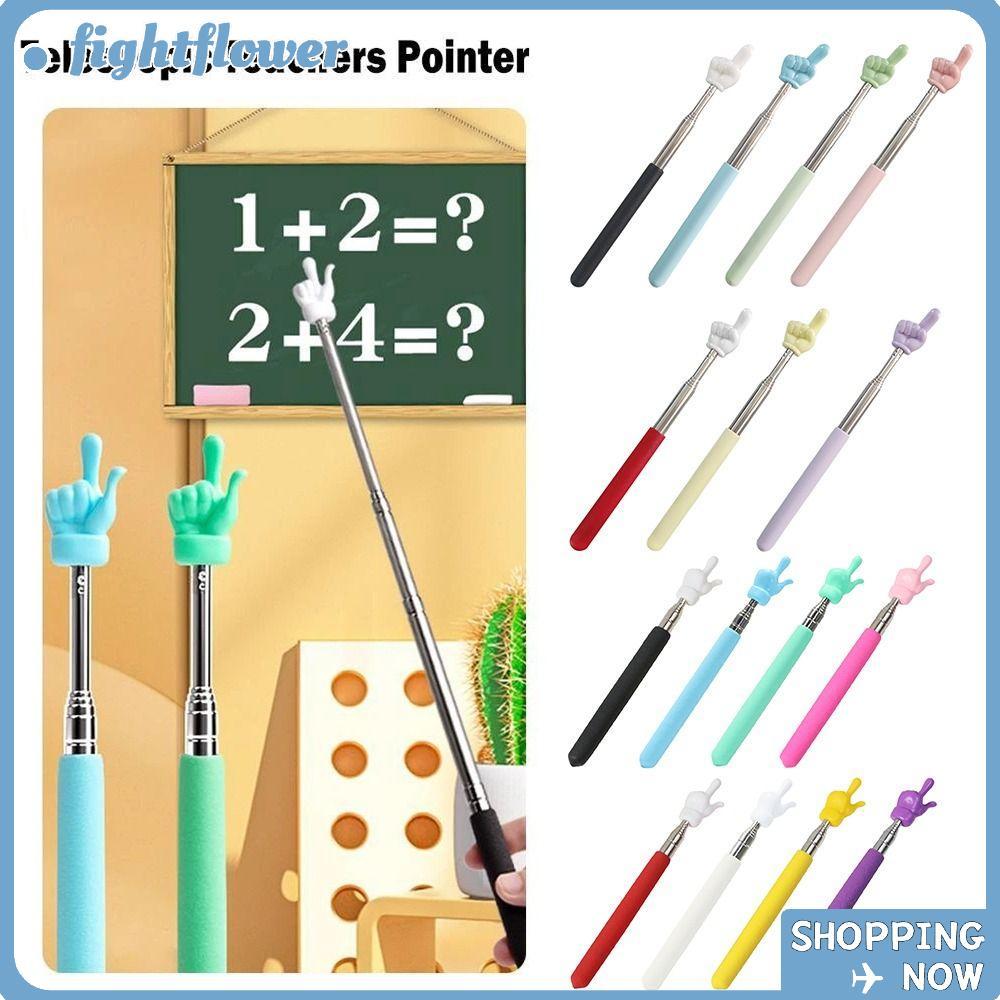 FIGHT Finger Reading Sticks Retractable Stainless Steel Finger Design Teaching Tools Handheld Presenter