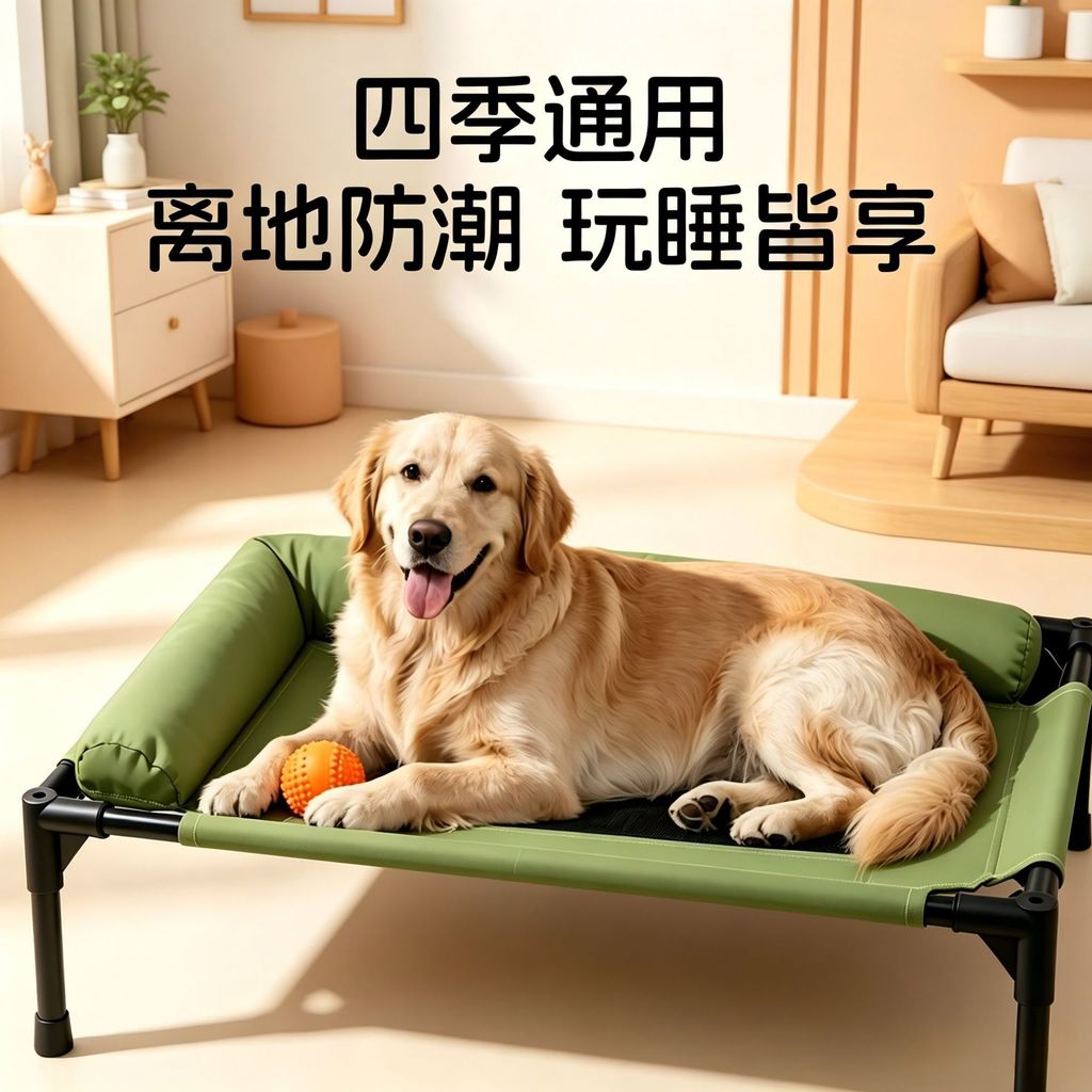 ที่ถอดออกได้ล้างทําความสะอาดได้ขนาดกลางสุนัข Four Seasons Universal Camping Bed Breathable Floor Nes