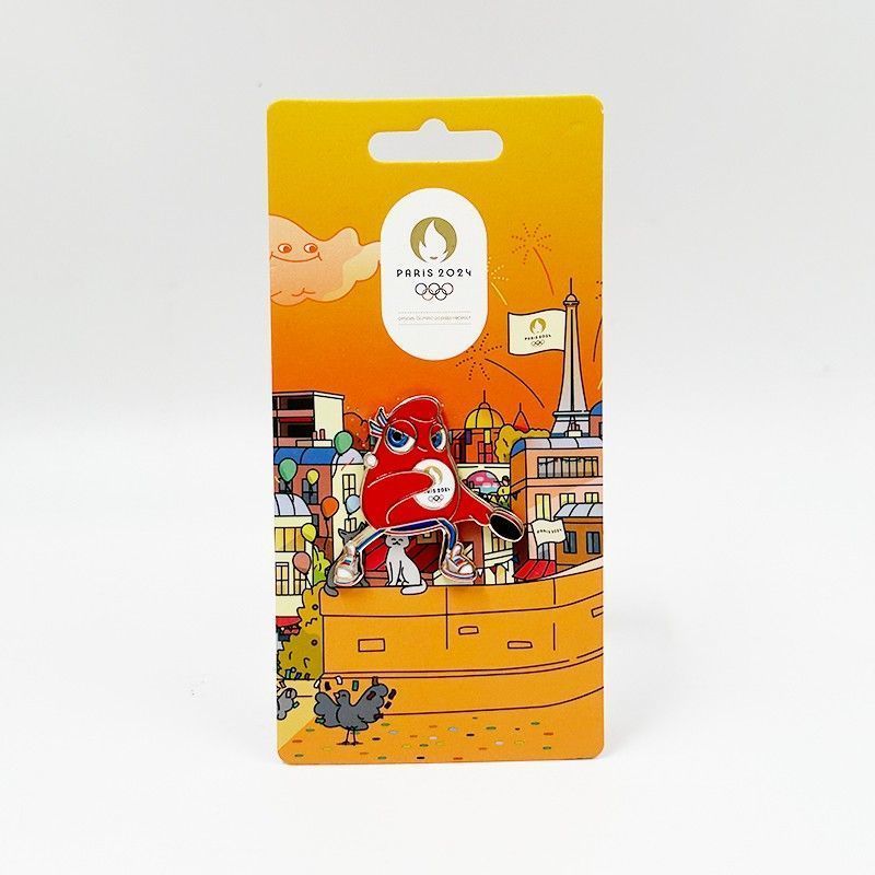 Olympics ป้ายปิงปอง Mascot เข็มกลัดของขวัญวันเกิด Winning Salsa Olympics Badge/H7.27