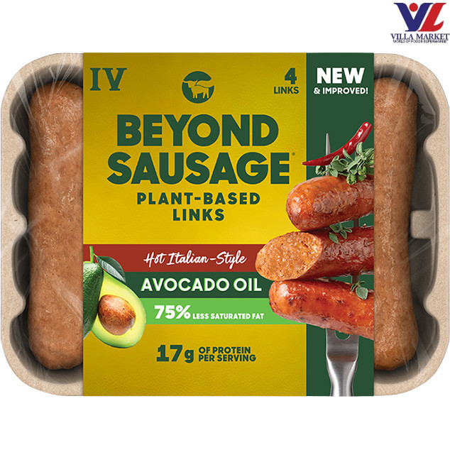 Beyond Meat Hot Italian Sausage 14 Oz. ไส้กรอกอิตาเลี่ยนแบบเผ็ดจากพืช บียอนด์ มีท 14 ออนซ์