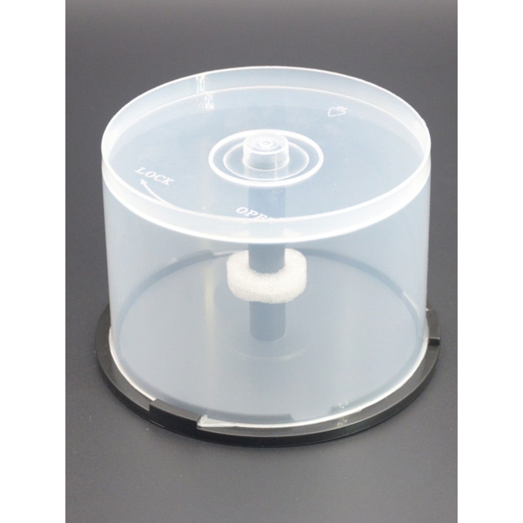 Cd Barrel Pudding Barrel cd dvd Barrel 50 ชิ้นที่ว่างเปล่า Barrel cd กล่องพลาสติกใส Barrel Storage B