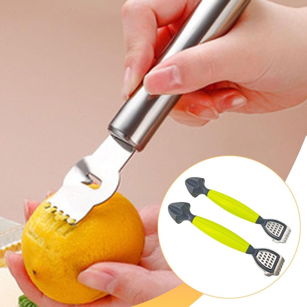 [zcins] 2x Lemon Zester เครื่องขูดคั้นน้ําผลไม้สแตนเลสหัวขูดสําหรับทําอาหารค็อกเทล Citrus Zester, มั