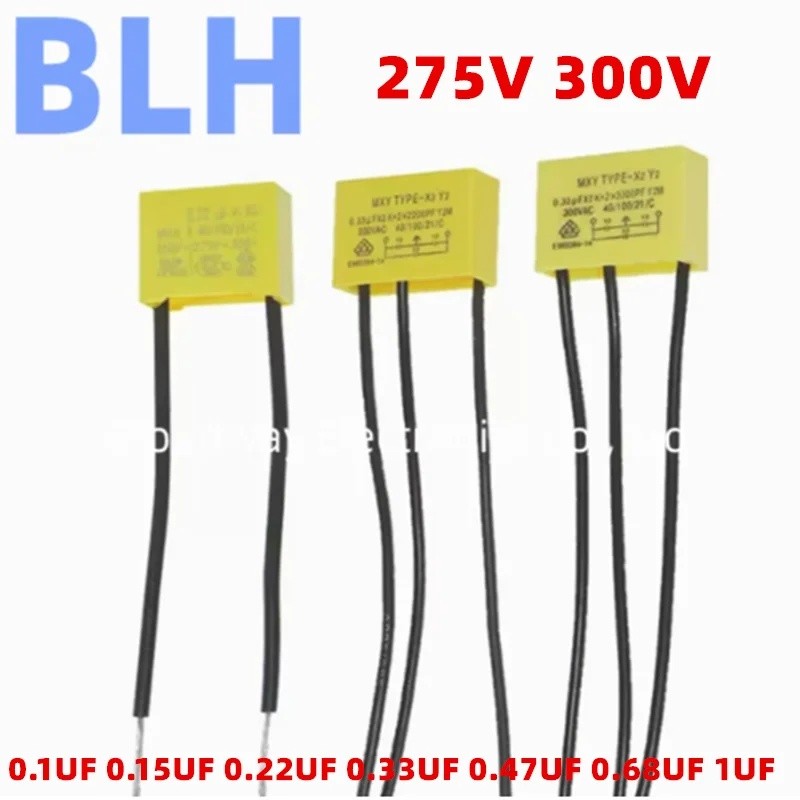2PCS เครื่องมือไฟฟ้า Spark Capacitor 275V 300V 275VAC 300VAC เข็มขัดสาย 0.1UF 0.15UF 0.22UF 0.33UF 0