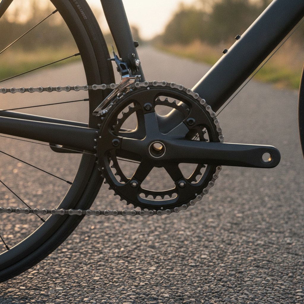 130 44T Crankset น้ําหนักเบา Crankset พร้อมขายึดด้านล่างรอบส่วน Anodized Low-Profile สําหรับ Road Bi