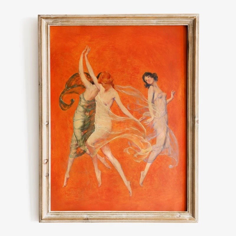 วอร์เรน บ. Davis - Dance of Three Muses Art พิมพ์,พิพิธภัณฑ์คุณภาพ Fine Art พิมพ์สํานักงานห้องนอน Wa