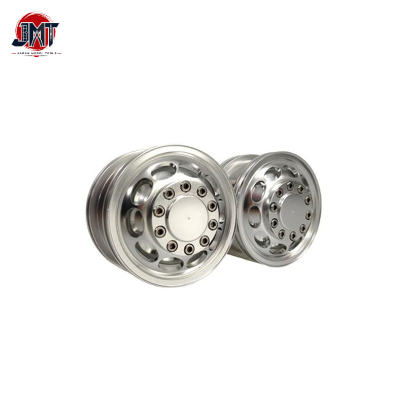 "Eagle Model R Track Wide Wheel Set D Oval (2): Tamiya 1/14 Trailer [SI] BT-WW04R-SI"