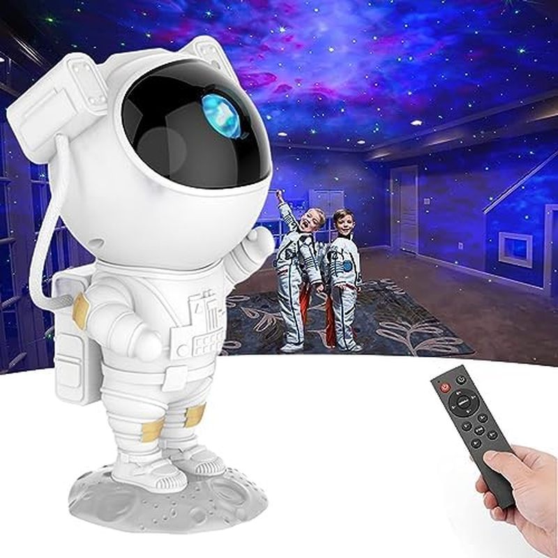 SFOUR นักบินอวกาศ Galaxy โปรเจคเตอร์ Night Light,ไฟสําหรับห้องนอน,เด็กตกแต่งห้องความงาม,ปรับมุมหัว,ข