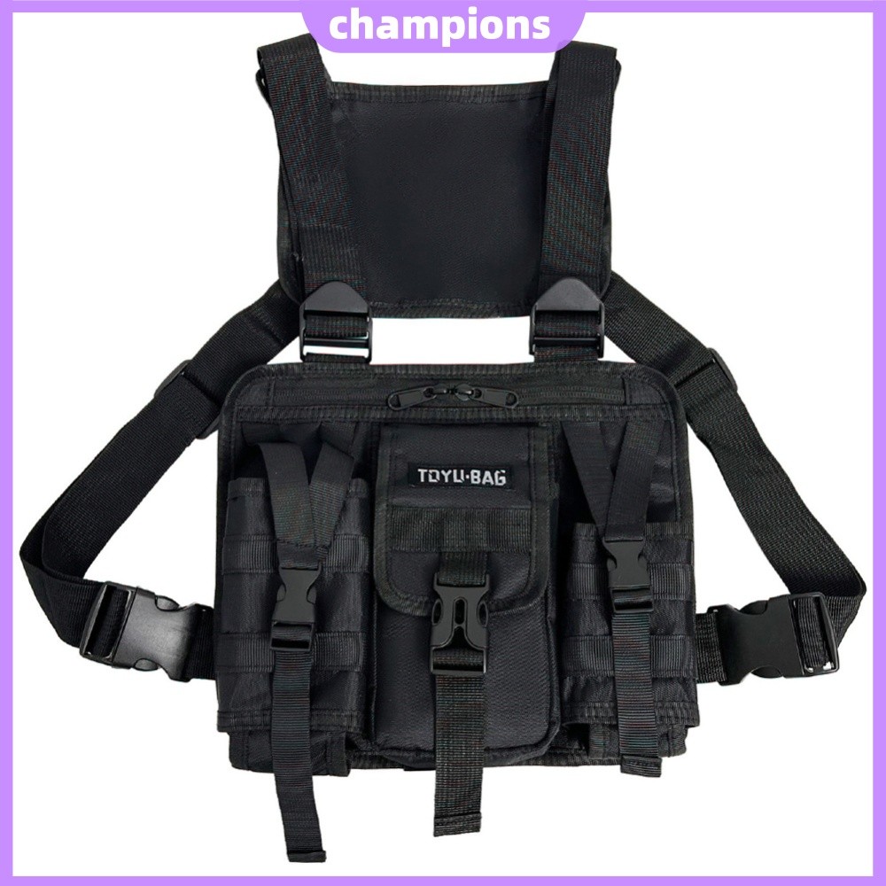 Molle Chest Packs Molle Chest Bag กระเป๋าหลายช่องสําหรับอุปกรณ์แคมป์ปิ้งกลางแจ้ง [champions.th]