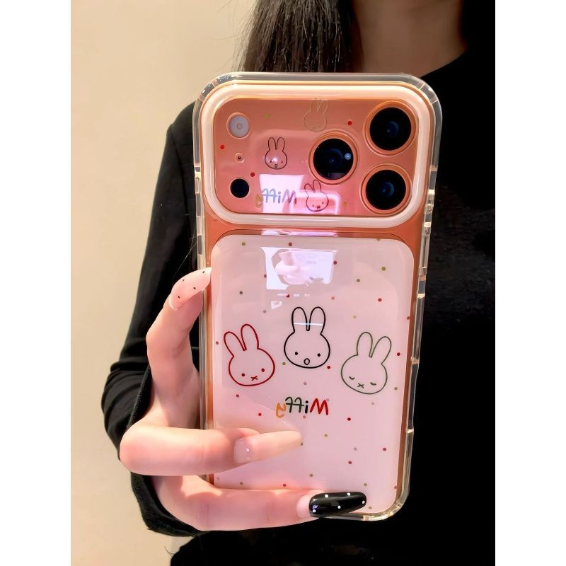 เคสโทรศัพท์กระต่ายลายจุดขนาดเล็กเหมาะสําหรับ iPhone 17 16 15 14 13 12 11 Pro Max Plus กันกระแทก