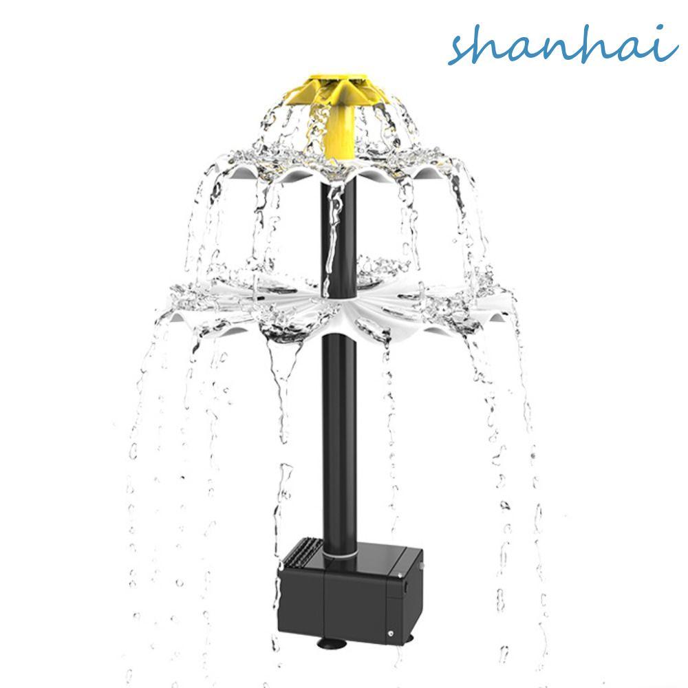 SHANHAI ปั๊มน้ําพุพลังงานแสงอาทิตย์, แผงพลังงานแสงอาทิตย์ปั๊มน้ําแผงพลังงานแสงอาทิตย์ Fountain, สัตว์เลี้ยงดื่ม Pon พร้อมหัวสเปรย์ DIY Water Sprinkler Sprayer ถังปลา
