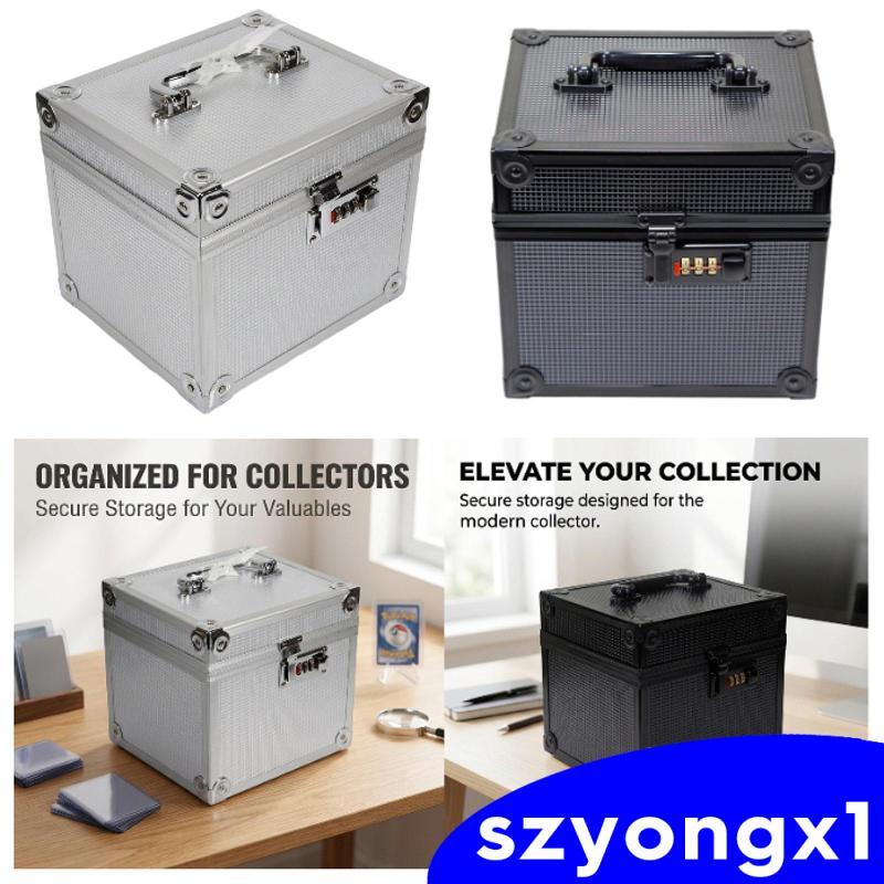 [Szyongx1] Card Collection Holder Aluminium Graded Card Case Secure Latch Portable Display for Colle