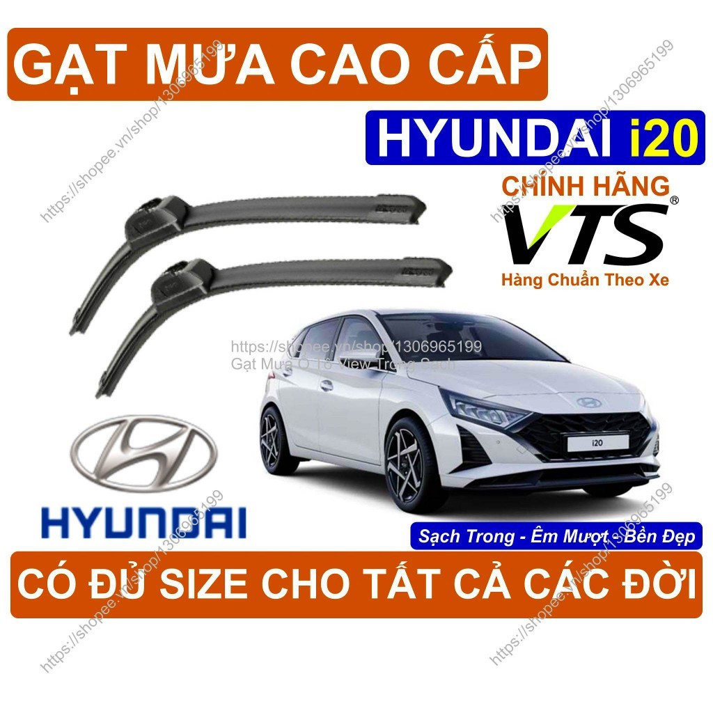 ที่ปัดน้ําฝน Hyundai i20 Premium, ที่ปัดน้ําฝน Hyundai i20 คู่, มีจําหน่ายขนาดสําหรับรุ่น Hyundai i2