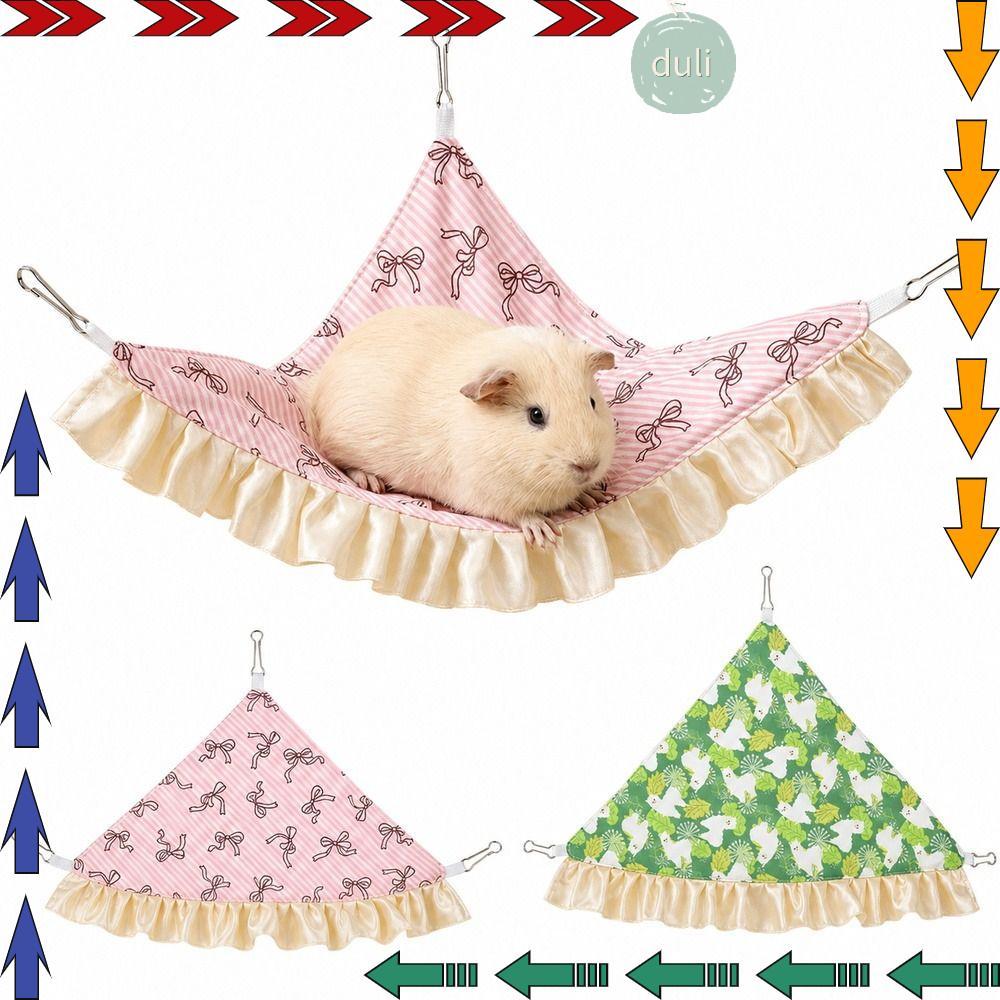 DUILIAN PET Hammock, Breathable Compact Small Pet Hammock, Breathable Metal Corner Hanging Guinea Pi