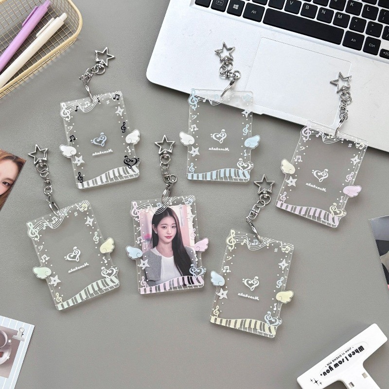 นางฟ้าเปียโน 3 นิ้วมินิการ์ดอะคริลิฮาร์ดผู้ถือบัตรมินิการ์ด รหัส การ์ดป้องกัน