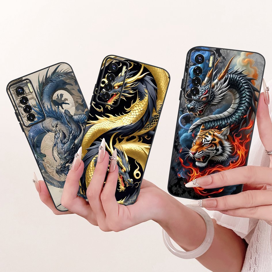 สําหรับ Tecno Camon 17 Pro กรณี CG8 CG8h หรูหรา DragonCool ทาสีซิลิโคนนุ่ม TPU ฝาครอบโทรศัพท์สําหรับ