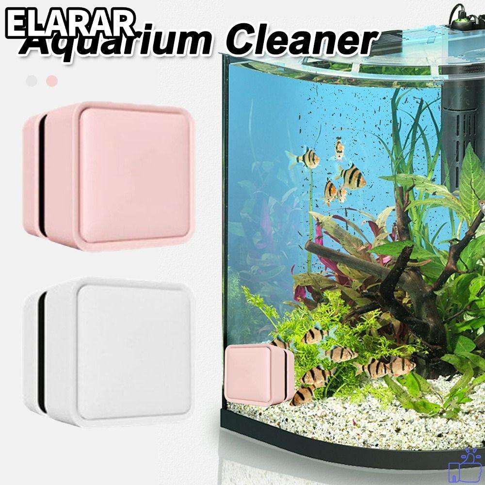 เอลรา‌R Aquarium Cleaner, Mini Scratch-proof Aquarium Glass Cleaner Brush, Magnetic Square Glass Cle