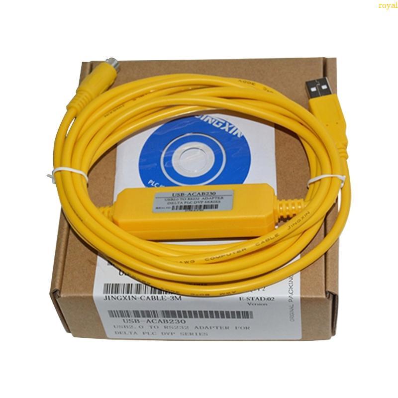 (ส่วนลดสูง)oyalking.th Delta PLC Download Line PLC สายการเขียนโปรแกรม USB-DVP USB-ACAB230 ยืดหยุ่น